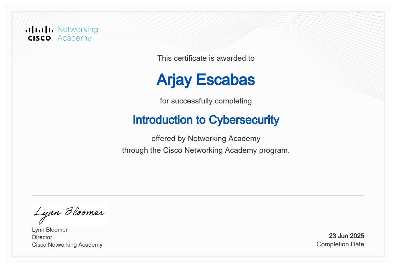 Introduction to Cybersecurity